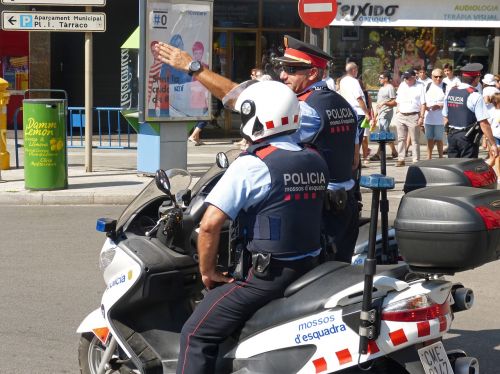 Policija, Indikacijos, Motociklas, Apsauga, Tarragona, Mossos Desquadra, Saugumas
