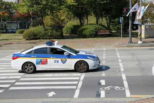 Policija, Kelias, Automobilis, Korėjos Respublika