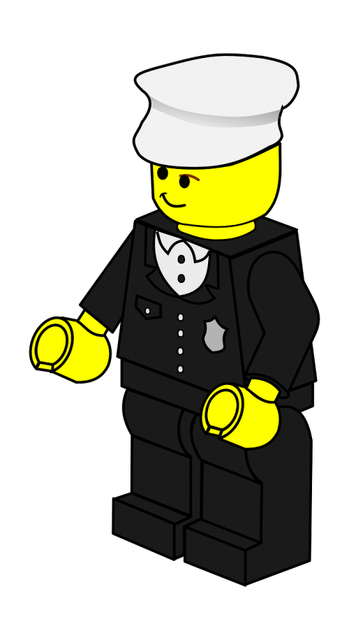 Policininkas, Lego, Lėlės, Skrybėlę, Policija, Vyras, Miestas, Nemokama Vektorinė Grafika