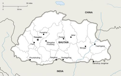 Politinis, Žemėlapis, Butanas, Geografija, Šalis, Žemėlapiai, Asija, Tikslus, Miestai, Miestas, Kapitalas
