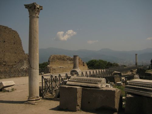 Pompėja, Stulpelis, Statula, Naples, Senovinis, Skilimas, Senovė, Italy, Vesuvius, Romėnų Istorija