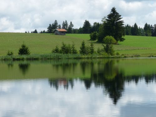 Tvenkinys, Veidrodis, Gamta, Vandenys, Ežeras, Kraštovaizdis, Nesselwang