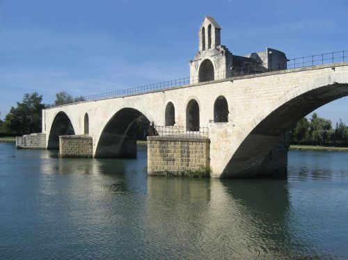 Pont Davignon, Saint-Bénézet, Viduramžių, Tiltas, Avignon, France, Rona, Vaucluse, Provence