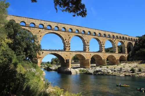 Pont Du Gard, Provence, France, Akvedukas, Architektūra, Romėnų