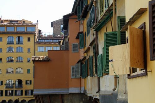 Ponte Vecchio, Florencija, Žaliuzės, Senas, Žinomas, Italy, Architektūra, Langas