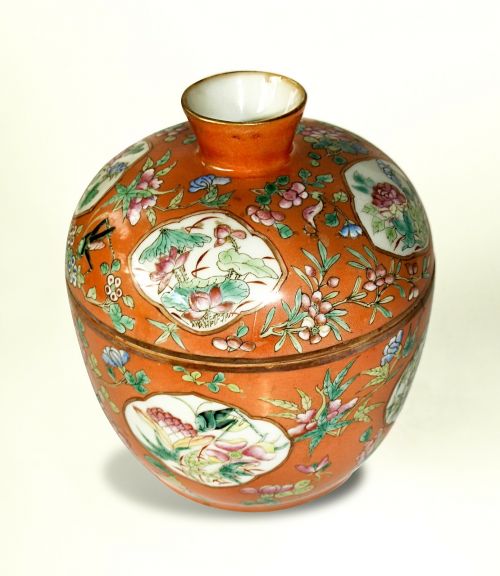 Porcelianas, Puodą, Kinija, Ornate, Apdaila, Indai, Keramika, Indai, Malaizija