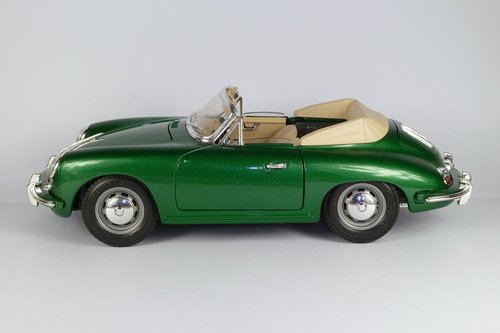 Porsche,  356 B,  Cabrio,  1961,  356B,  Kabrioletas,  1X18,  Modelis Automobilis,  Bburago