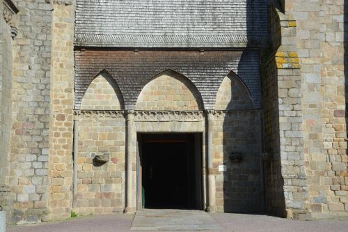 Portalo Katedra, Dol Bretagne, Turizmo Miestas, France, Architektūra, Paveldas, Siena, Skulptūra, Senovės Skulptūros, Brittany