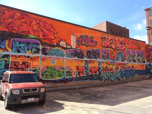 Portlandas, Maine, Grafiti, Automobilių Stovėjimo Aikštelė, Miesto, Gatvė, Miestas, Menas