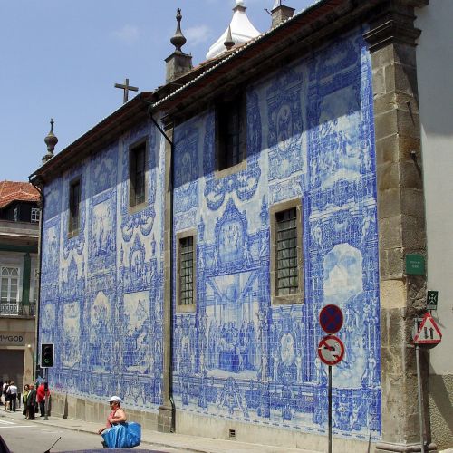 Porto, Portugal, Plytelės, Mėlynas, Fasadas, Senamiestis, Istoriškai, Namai Fasadai, Blauzdykis