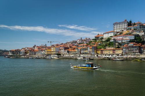 Porto, Portugal, Europa, Istorinis Miestas, Valtis, Dangus, Ribeira, Upė Douro, Cais Da Ribeira