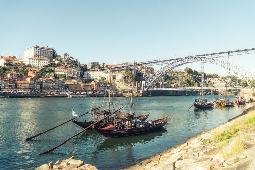 Porto, Portugal, Upė Douro, Istorinis Miestas, Ribeira, Dvasininkai, Rio, Sukilėlių Valtys, Turistinis, Tiltas, Valtis