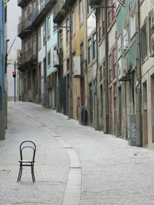 Porto, Kėdė, Alėja, Vintage, Miestas, Portugal, Priekinis, Kelias, Fado, Tuščia, Vaizdingas