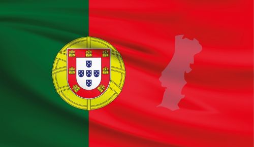 Portugal, Vėliava, Reklama, Žalias, Raudona, Auksas, Žemėlapis, Kontūrai