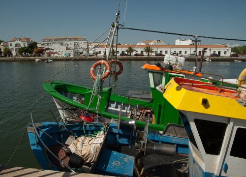 Portugal, Tavira, Uostas, Žvejybos Laivai