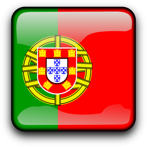 Portugal, Vėliava, Šalis, Tautybė, Kvadratas, Mygtukas, Blizgus, Nemokama Vektorinė Grafika