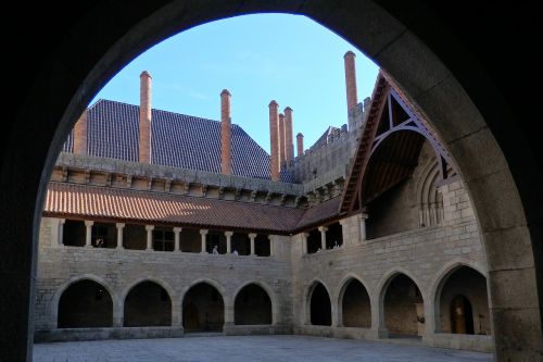 Portugal, Guimarães, Didžiojo Rūmų Rūmai, Rūmai, Istoriškai, Kiemas, Lankytinos Vietos, Architektūra