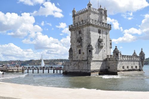Portugal, Lisbonas, Belem, Torre De Belem, Vanduo, Papludimys, Paminklas