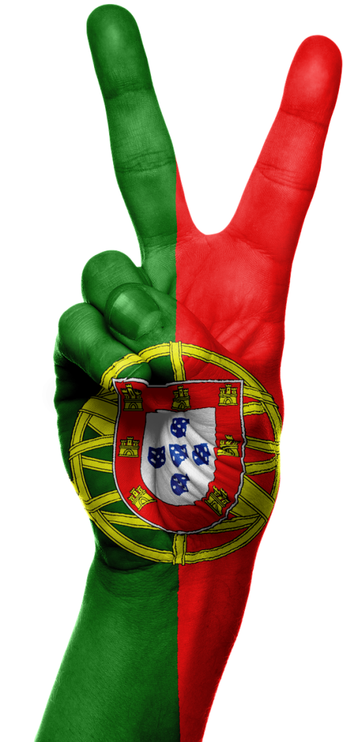 Portugal, Vėliava, Ranka, Nacionalinis, Pirštai, Patriotinis, Patriotizmas, Portugalų, Europietis, Gestas, Taikos Ženklas