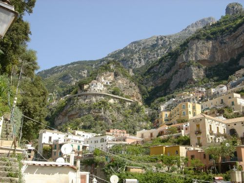 Positano, Amalfi Pakrantė, Italy, Hillside, Architektūra, Namai, Uolos