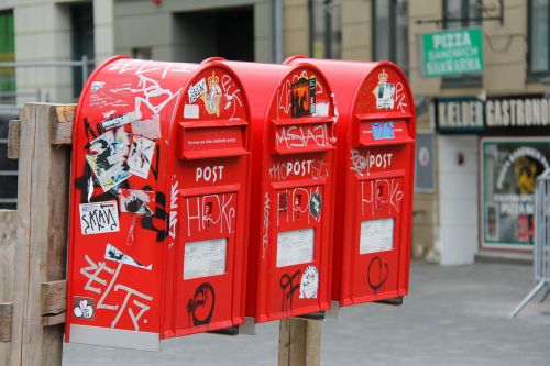 Pašto Dėžutės, Pašto Dėžutės, Raudona, Paštas, Kopenhaga, Denmark, Europa