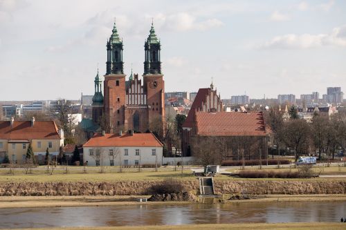 Poznan, Miestas, Katedra, Katedra, Ostrow Tumski, Upė, Lenkija, Vanduo, Wielkopolska