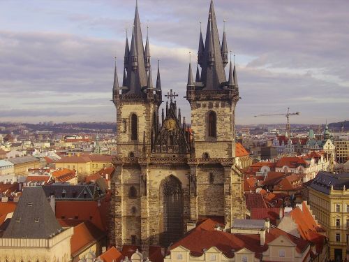 Prague, Čekijos Respublika, Miestas, Miesto, Pastatai, Bažnyčia, Dangus, Debesys, Panorama, Katedra, Architektūra, Miesto Panorama, Lauke