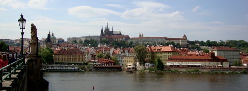 Prague, Čekijos Respublika, Istorija, Panorama, Pilis, Vanduo, Tiltas, Architektūra