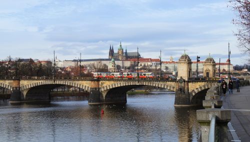 Prague, Prague Pilis, Vltava, Upė, Tiltas, Čekijos Respublika, Miestas