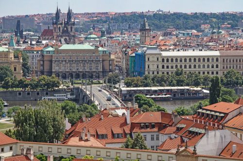 Prague, Miesto Vaizdas, Iš Viršaus, Namai, Čekijos Respublika