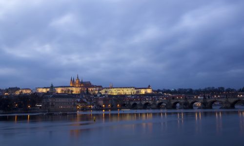 Prague, Čekijos Respublika, Prague Pilis, Naktinis Vaizdas