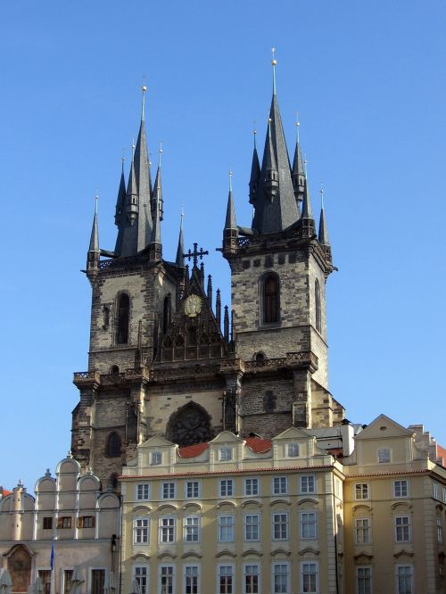 Prague, Týn Bažnyčia, Bažnyčios Šereliai, Bokštas, Garbinimo Namai, Bažnyčia