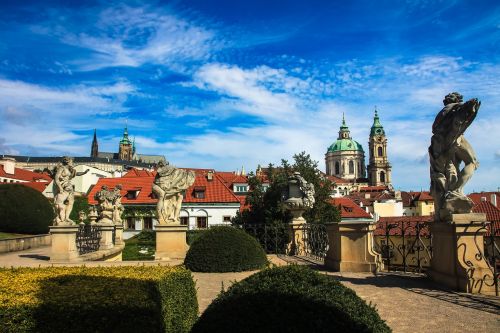 Prague, Vrtbovská Sodas, Dangus, Vasara