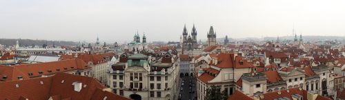 Prague, Miestas, Panorama, Senamiestis, Miesto Panorama, Architektūra, Stogai, Centras, Kapitalas, Vista, Miestas, Vaizdas