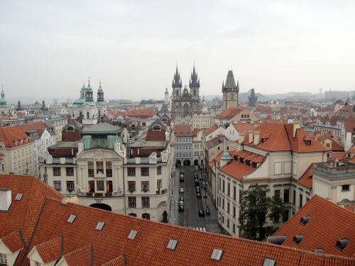 Prague, Miestas, Senamiestis, Miesto Panorama, Architektūra, Stogai, Centras, Kapitalas, Vista, Miestas, Vaizdas