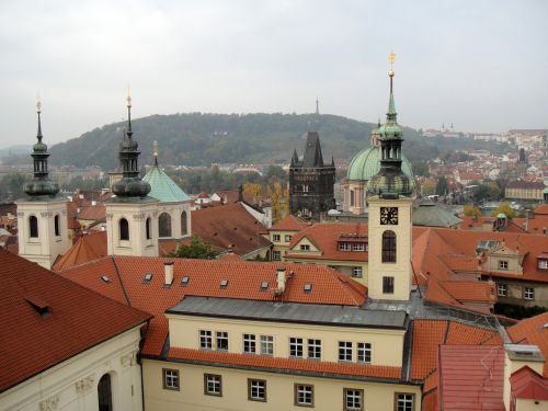 Prague, Miestas, Senamiestis, Miesto Panorama, Architektūra, Stogai, Centras, Kapitalas, Vista, Miestas, Vaizdas
