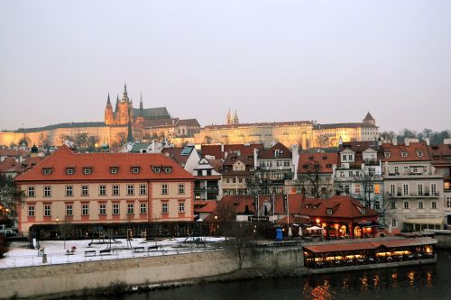 Prague, Čekijos Respublika, Peizažas, Europa, Prague Pilis, Tiltas, Keliauti Į Europą, Kelionė, Gatvė, Pilis