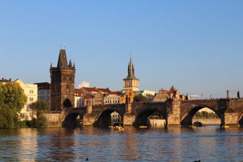Prague, Vltava, Upė, Tiltas, Charles Tiltas, Romantika
