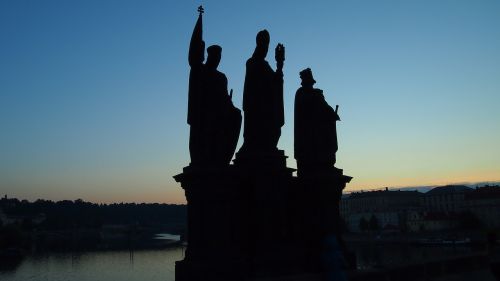 Prague, Charles Tiltas, Statula, Šviesa, Nuotaika, Tiltas, Miestas, Senamiestis