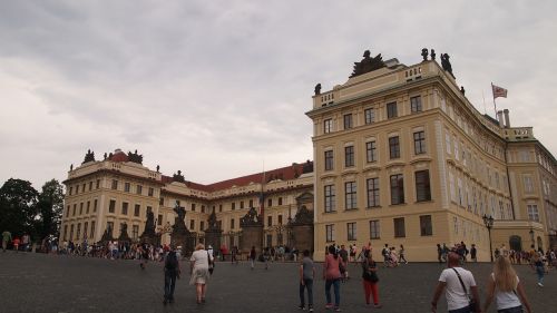 Prague, Lankytinos Vietos, Rūmai, Mažas Miestelis, Čekijos Respublika Moravijoje, Nuotaika, Dangus, Dengtas Dangus