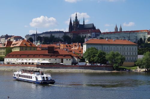 Prague, Miestas, Senamiestis, Istorinis, Prague Pilis, Čekijos Respublika, Panorama, Pilis, Upė, Tiltas, Kelionė, Peržiūros