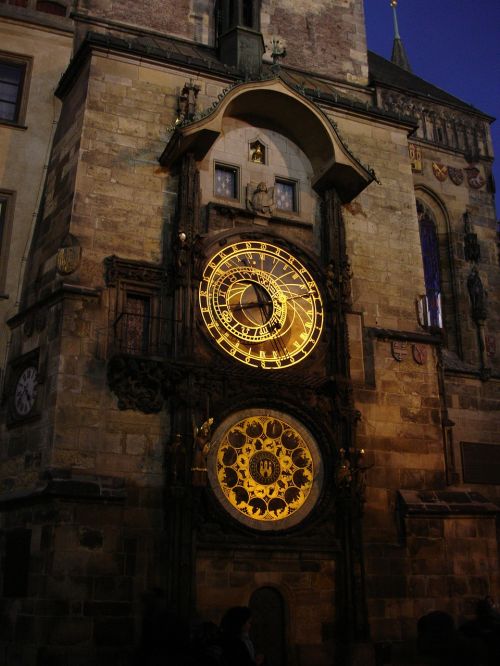 Prague, Astronominis Laikrodis, Naktis, Senoji Miesto Rotušė, Laikrodis