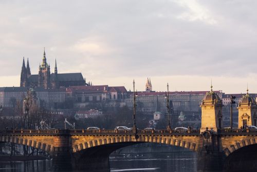 Prague, Čekijos Respublika, Prague Pilis, Praha, Pilis, Tiltas, Eismas, Miestas, Lankytinos Vietos, Saulėlydis, Kelionės Tikslas, Architektūra
