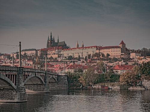 Prague, Pilis, Vltava, Tiltas, Čekijos Respublika, Prague Pilis, Upė