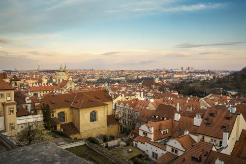 Prague,  Čekijos Respublika,  Miestas,  Vaizdas,  Namai,  Architektūra,  Stogai,  Be Honoraro Mokesčio