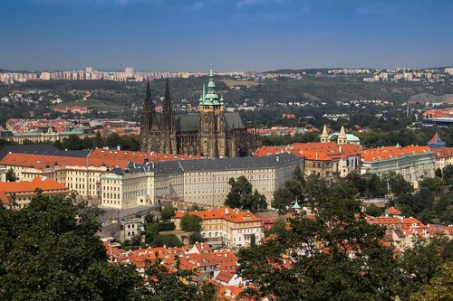 Praha,  Čekų,  Hradcany,  Peržiūrėti,  Pilis,  Katedra