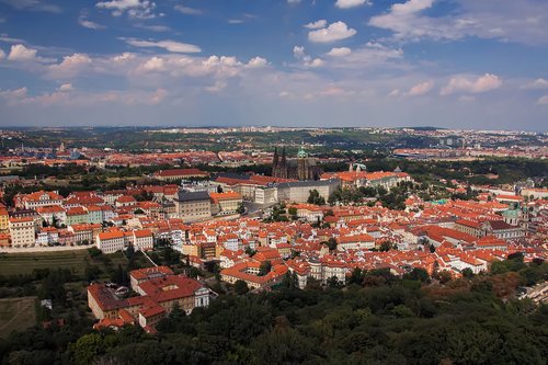 Praha,  Čekų,  Hradcany,  Peržiūrėti,  Pilis,  Katedra,  Vltava,  Tiltas