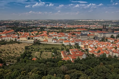 Praha,  Čekų,  Hradcany,  Peržiūrėti,  Pilis,  Katedra,  Vltava,  Tiltas