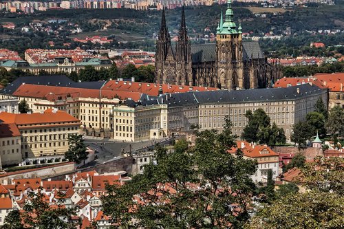 Praha,  Hradcany,  Čekų,  Peržiūrėti,  Istoriškai,  Katedra