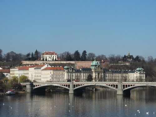 Prague, Tiltas, Vanduo, Pastatai